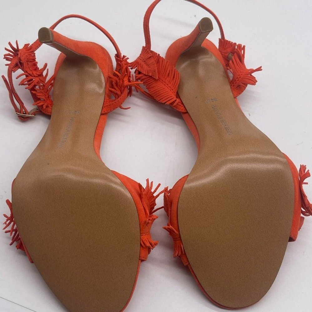 Banana Republic Strappy Heels Stilettos Sandals Orange 8.5 M - Picture 2 of 8